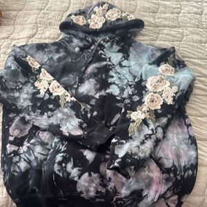 Floral Tie-Dye Hoodie
